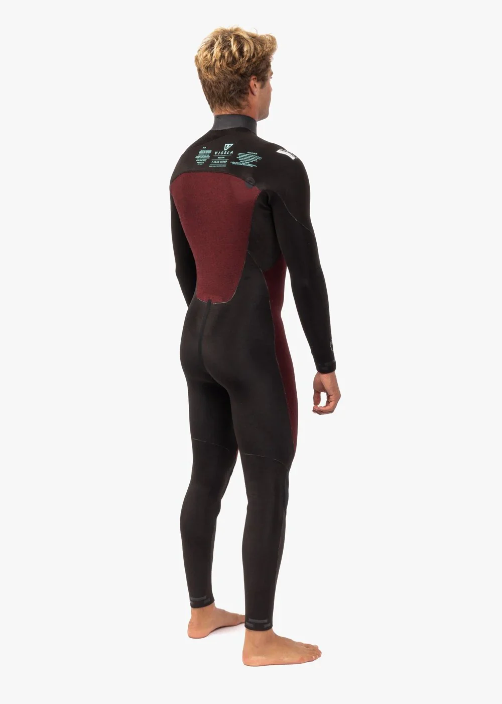 Vissla 7 Seas Comp 3-2 Full Chest Zip - Black 2 - Image 6
