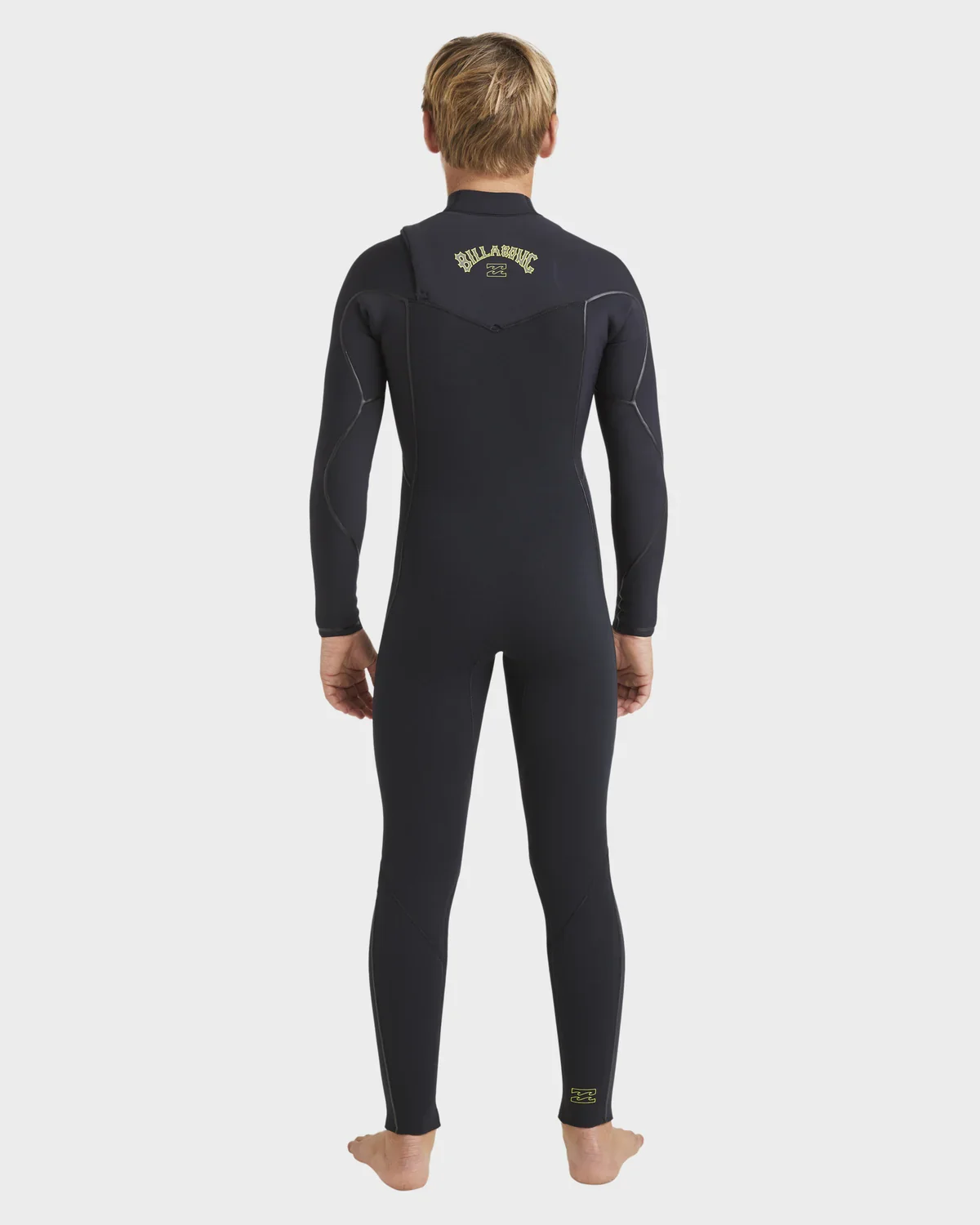 Billabong Boys 3/2mm Furnace Natural Chest Zip Steamer Wetsuit - Image 3