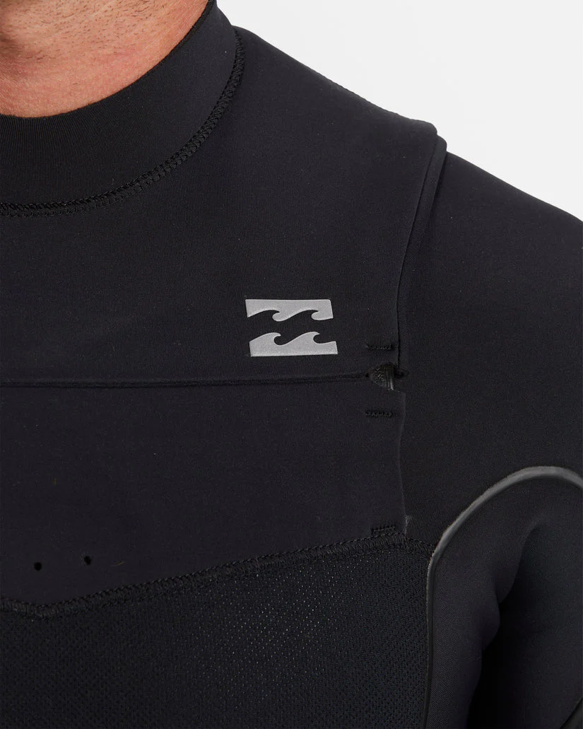 Billabong Mens 3/2mm Furnace Natural Chest Zip Steamer Wetsuit - Black - Image 5