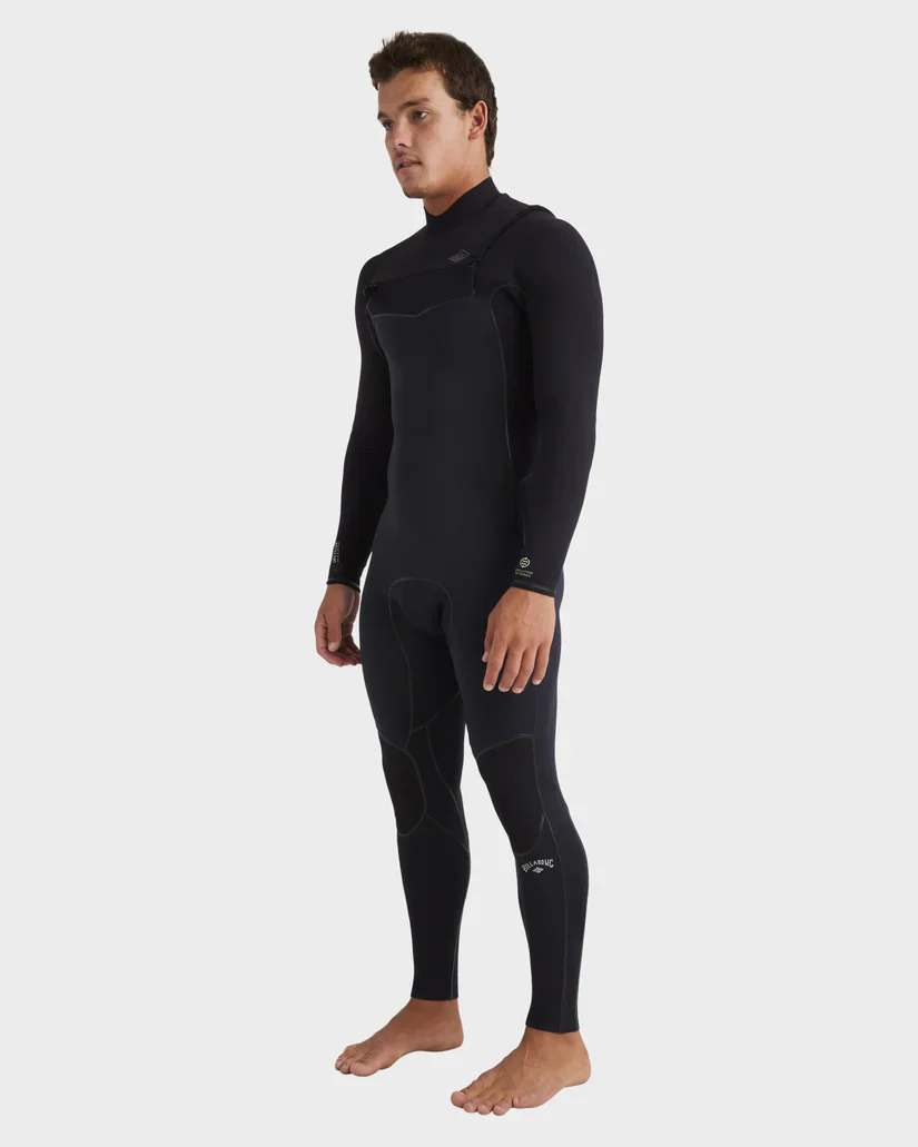 Billabong Mens 3/2mm Revolution Pro Chest Zip Steamer Wetsuit - Black - Image 3