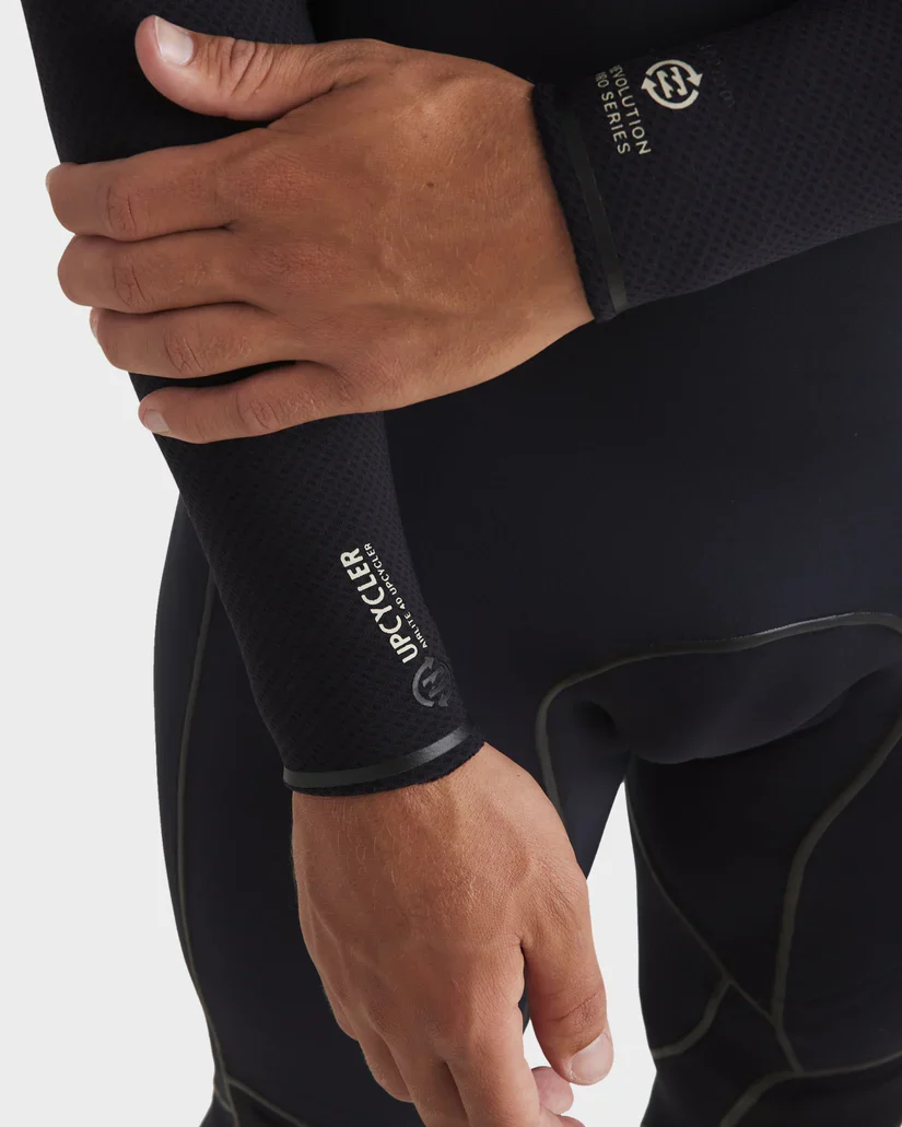Billabong Mens 3/2mm Revolution Pro Chest Zip Steamer Wetsuit - Black - Image 4