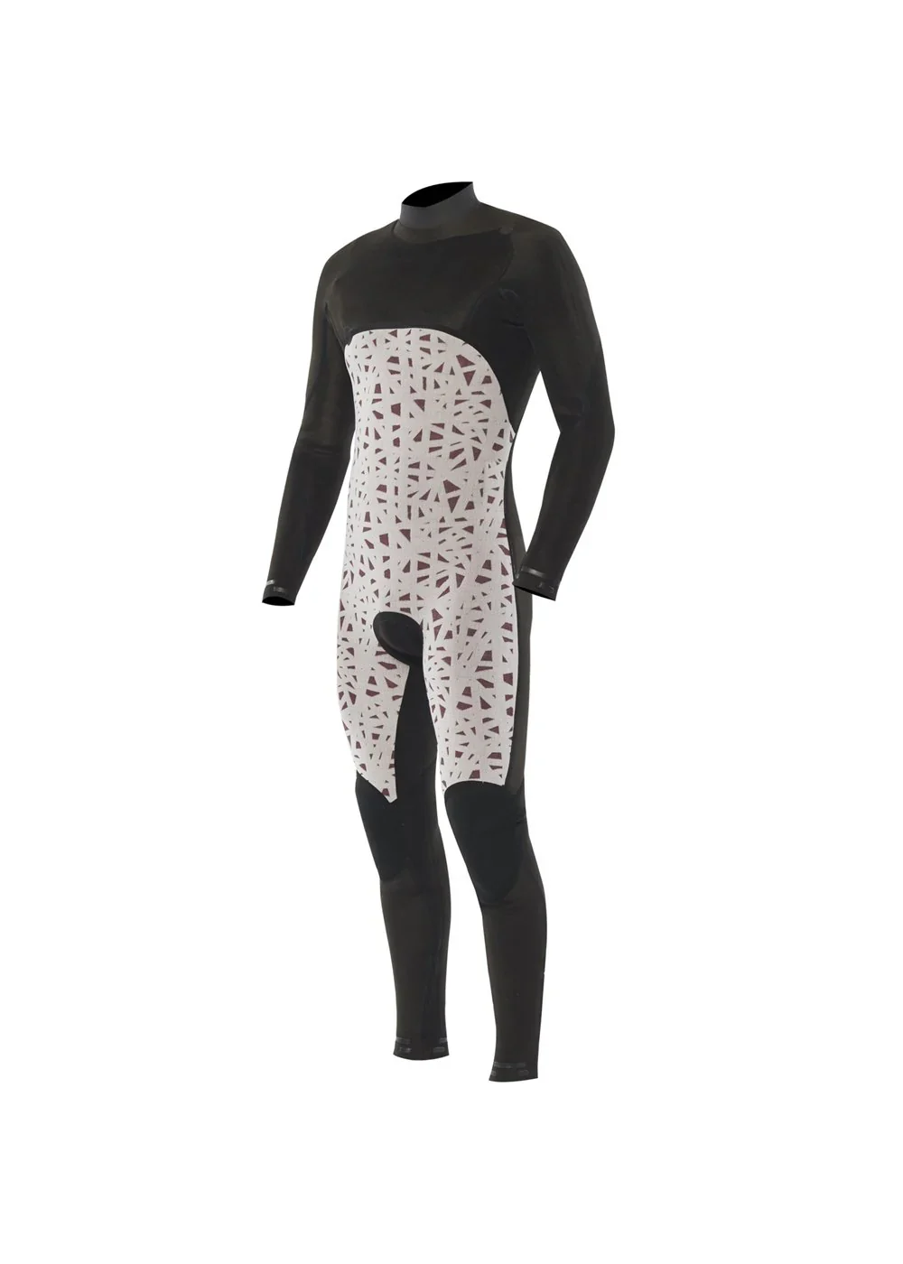 Vissla Men's 7 Seas 4/3mm Chest Zip Steamer - Stealth - Image 3