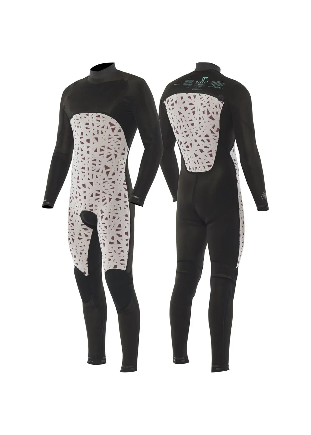 Vissla Men's 7 Seas 4/3mm Chest Zip Steamer - Stealth - Image 5